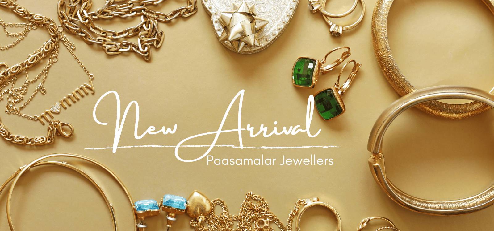 Gold Minimalist Jewelry New Arrival Landscape Banner (1600 x 750 px)